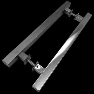 Puxador Para Porta Geris Quadratto Eco Aço Inox Polido 50x40cm