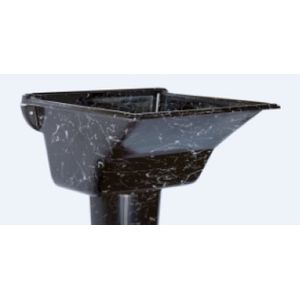 Tanque de Lavar Roupa com Coluna Fibra de Vidro Fiberblue Marmorite Preto 40 Litros