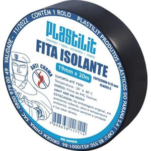 Fita Isolante Plastilit 19mm 20m