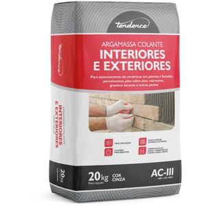 Argamassa Tendence ACIII Externo Interno Cinza 20kg