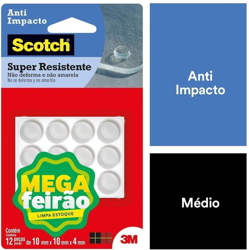 Protetor-Anti-Impacto-3M-Scotch-Redondo-Medio-Cartela-com-12-Unidades