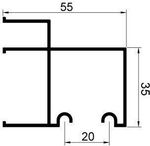 Trilho de Alumínio Para Porta de Correr Rodinato Branco Modelo Luxo 2m-ns_175173_1