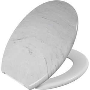 Assento Sanitário Astra Soft Mais Branco Marmorizado TPJMBR/MM