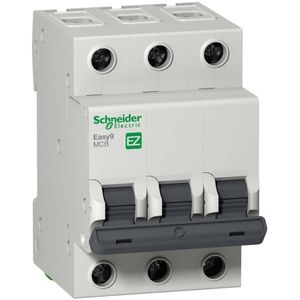 Disjuntor DIN 3 Polos Tripolar 40A Curva de Disparo C Schneider Eletric