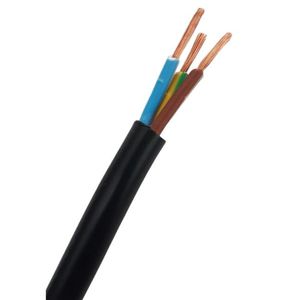 Cabo Flexível PP 1,5mm 3 Vias 500V Preto Rolo