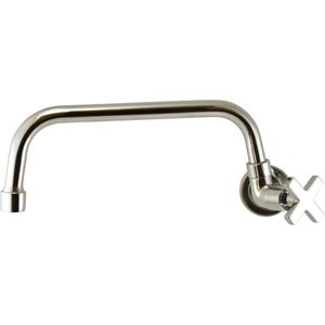 Torneira Pia Cozinha Stoc Metais de Parede Bica Media Tubo Baixo 1/4V 1/2 6157 C/68