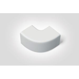 Curva Para Canaleta Para Ar Condicionado Hellermanntyton Helaclima Branco 80x80mm