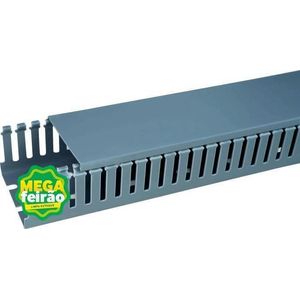 Canaleta Para Painel Elétrico Hellermanntyton Heleduct Cinza 50x50mm