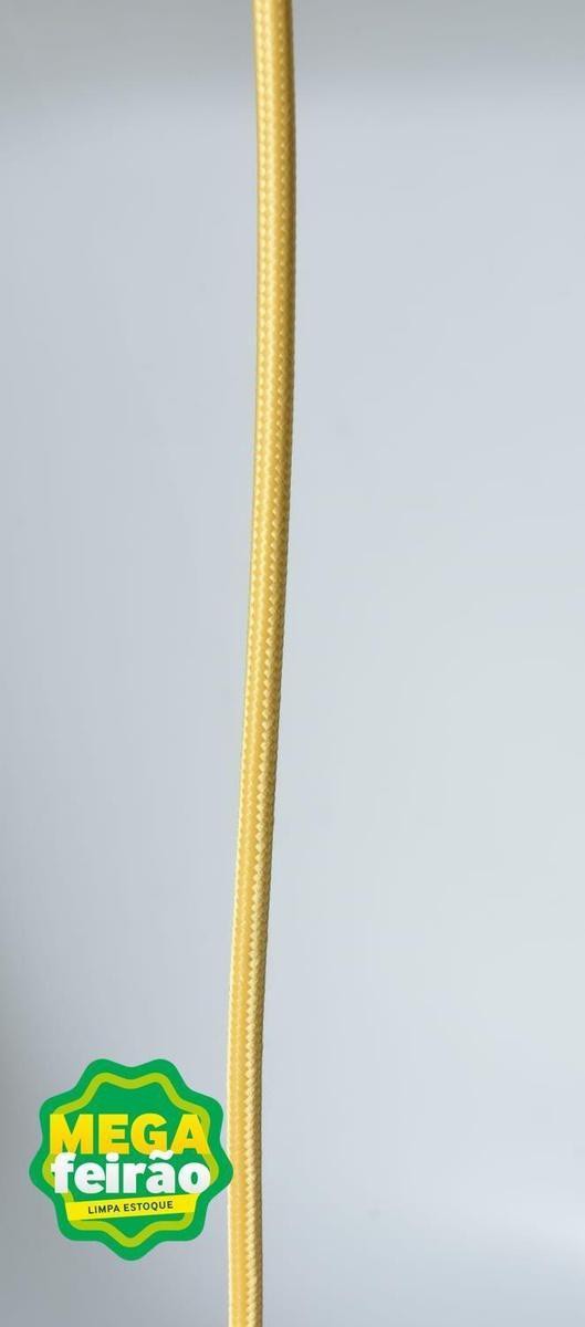 Cabo-Flexivel-PP-05mm-2-Vias-Tecido-Amarelo-Fosco-Interno-110V-220V