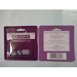 Conector Elétrico Ef5x2 J Davies Simples Para Leds Cartela com 2 Unidades
