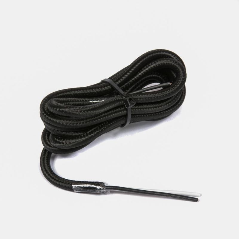 Cabo Flexível PP 0,5mm 2 Vias Tecido Preto Fosco Interno 110/220V