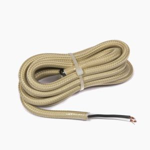 Cabo Flexível PP 0,5mm 2 Vias Tecido Nude Revestido 2 Vias Tecido Poliester Interno 110/220V