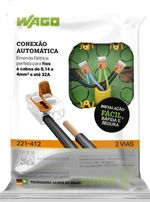 CONECTOR-EMENDA-WAGO-221-412-2-POLOS-PACOTE-COM-6-UNIDADES
