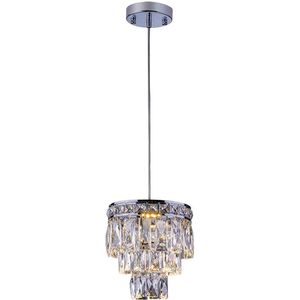 Lustre 3 Lâmpadas Mini Florença G9 20W Metal e Cristal Startec Cromado Bivolt