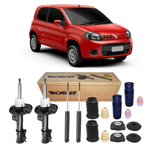 Kit 4 Amortecedores Fiat Uno Vivace 2010 + Kits + Coxim