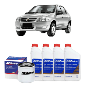 Kit troca óleo 5W30 Semissintetico + Filtro ACDELCO GM Prisma