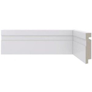 Rodapé de Poliestireno Santa Luzia 456 Branco com Friso 240x1,6x7cm