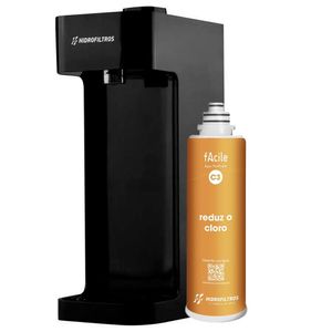 Filtro Purificador De Água Natural Facile Preto C3 - Hidrofiltros