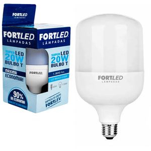 Kit C/ 20 Lampadas Led Bulbo T80 20W - Fortled
