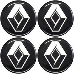 Emblema Calota Resinado (Renault) Preto 48Mm