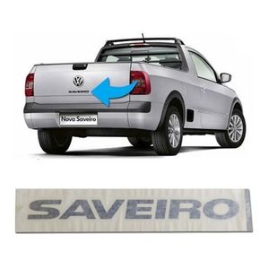 Emblema Adesivo Saveiro Gv Tampa Tras Prata