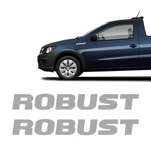Emblema Adesivo Paralama Saveiro G Vii Robust Prata (Jg 2PÇs