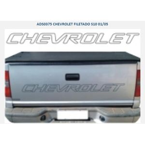 Emblema Adesivo Chevrolet S-10 Tampa Contorno Grafite