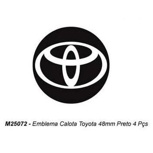 Emblema Calota Resinado (Toyota) Preto 48Mm