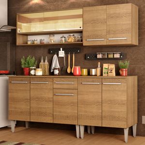 Armário de Cozinha Completa 169cm Rustic Emilly Dance Madesa 07