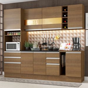 Armário de Cozinha Completa 240cm Rustic Lazio Madesa 02