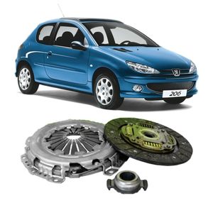 Kit Embreagem Peugeot 206 1.6 8V 16V 2001 Com Rolamento