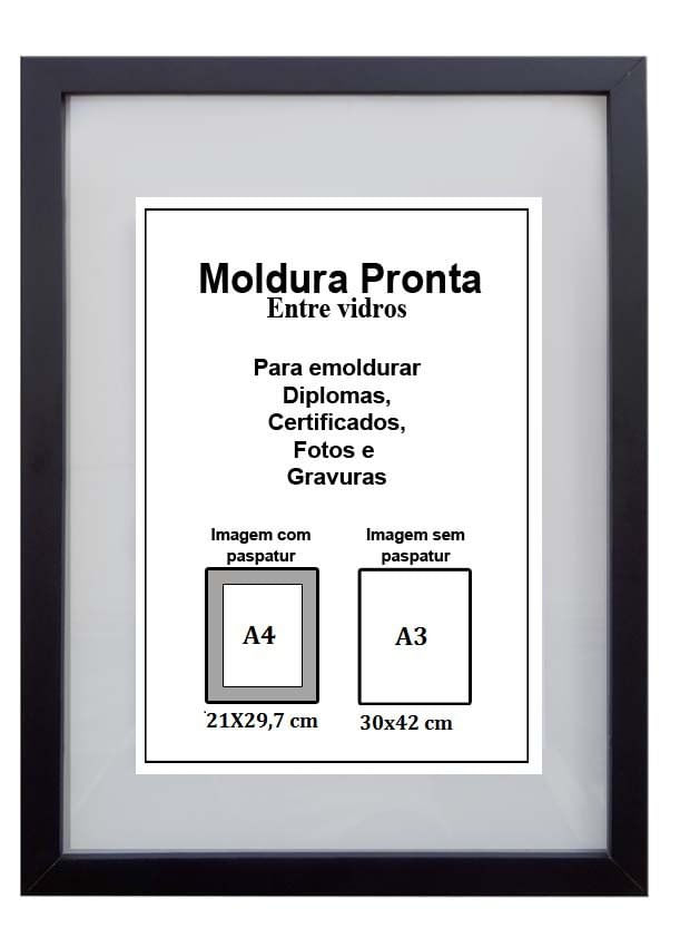 MOLDURA-PRONTA-GF-SERRANO-ENTRE-VIDRO-30X42-PRETO