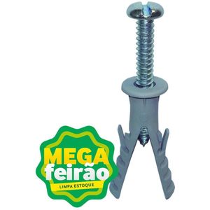 Parafuso Atarraxante Fixtil 6,3x50mm com Bucha Anel 10mm Kit com 5 unidades