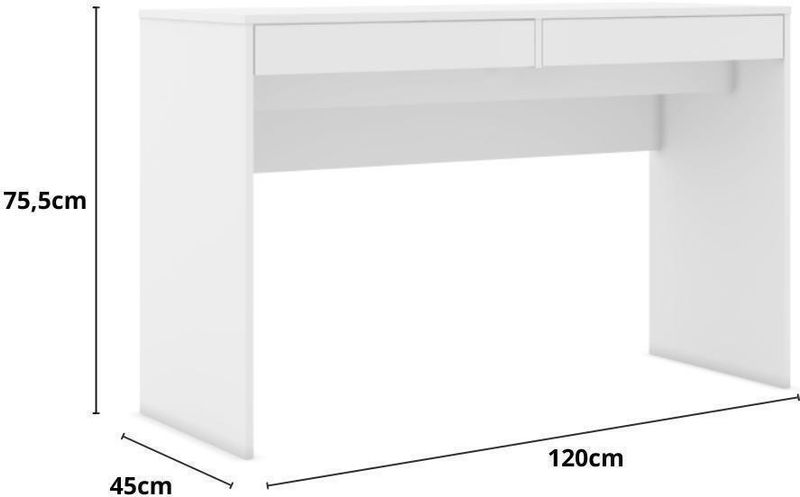 Mesa-Para-Escritorio-Computador-Notebook-Estudo-com-2-Gavetas-Movel-Bento-Branco-120x755x45cm