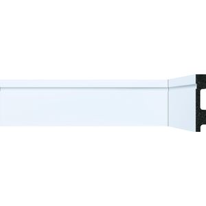 Rodapé de Poliestireno com Friso Santa Luzia Belitas B64 Branco 220X1,1X6cm