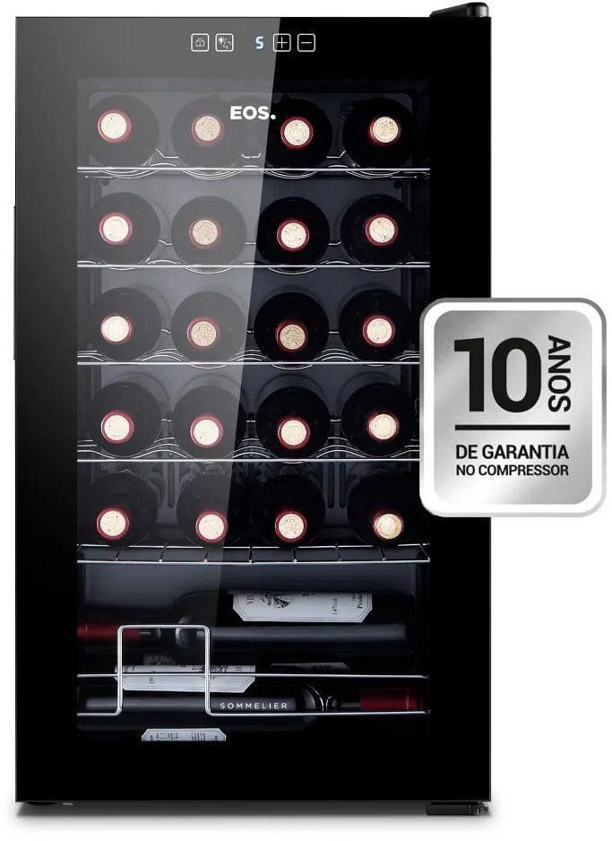 ADEGA-CLIMATIZADA-EOS-PARA-24-GARRAFAS-PAINEL-TOUCH-FULL-GLASS-EAC24G-220V