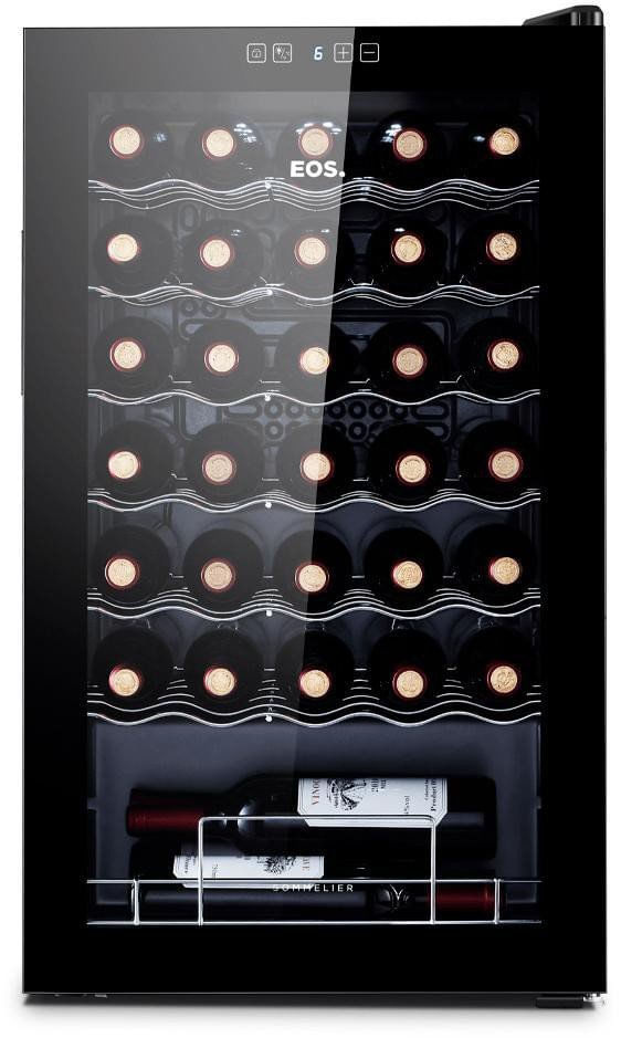 ADEGA-CLIMATIZADA-EOS-PARA-34-GARRAFAS-PAINEL-TOUCH-FULL-GLASS-EAC34G-220V