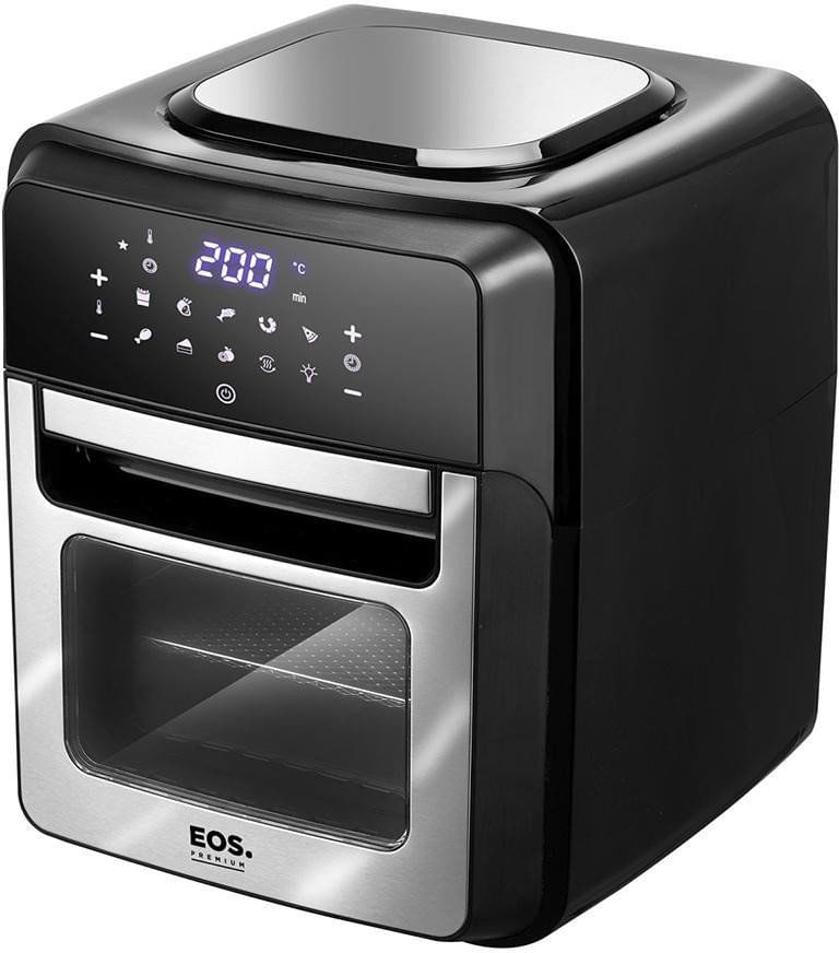 FRITADEIRA-ELETRICA---AIR-FRYER-OVEN-12L-DIGITAL-PREMIUM-EOS-INOX-EAF12I-PRETO-220V
