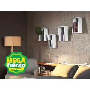 Nicho Decorativo Angular Muve MDF Branco 39x30x19cm