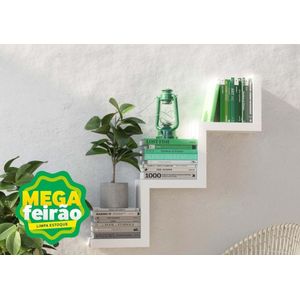 Prateleira Decorativa Muve MDF Porta Livro Branco 107x19cm