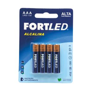 Pilha Alcalina AAA 8 unidades Fortled