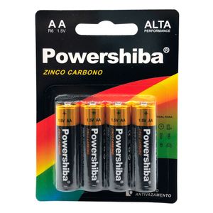 Pilha Alcalina AA  4 unidades Powershiba