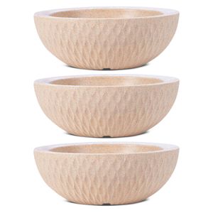 Kit 3 Vasos Bacia Sicilia Bege 12cm Terrano