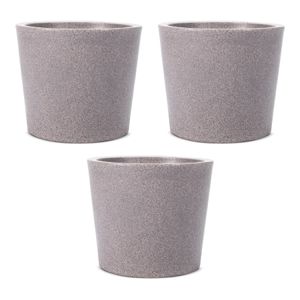 Kit 3 Vasos Badi Pedra 42cm Terrano