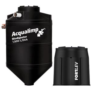 Kit Fossa Séptica Biodigestor 1.500L/dia Acqualimp e Leito de Secagem Fortlev