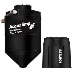 Kit Fossa Séptica Biodigestor 750L/dia Acqualimp e Leito de Secagem Fortlev