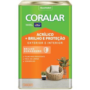Tinta Acrílica Coral Brilho e Proteção Semi Brilho Branco 18L