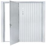 Portão de Aço Maxiaço 0684 280x220cm Galvanizado Direita com Porta