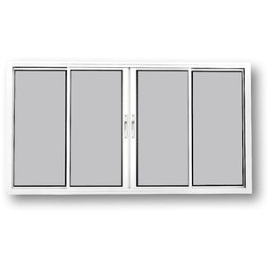 Vitrô de Alumínio Brasil 10020 120x100x6cm Branco 4 Folhas Sem Grade