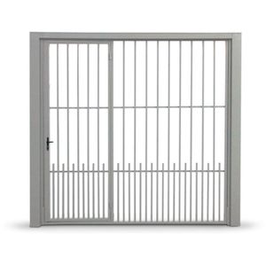 Portão de Aço Maxiaço 866 280x220cm Contrapeso Grade Tubo Esquerda